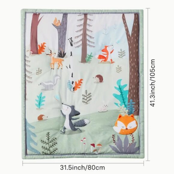 Woodlands Baby Crib Set, Baby Bedding, Gender Neutral Baby Bedding, Nursery - Picture 3 of 3